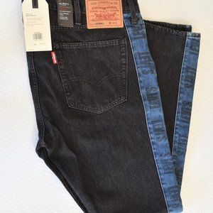 NEW!  LEVI'S Premium Black Mens Lo-ball Stack Jeans Size 40